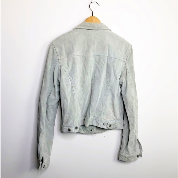 Gap Powder Blue Suede Jacket - Picture 2 of 15